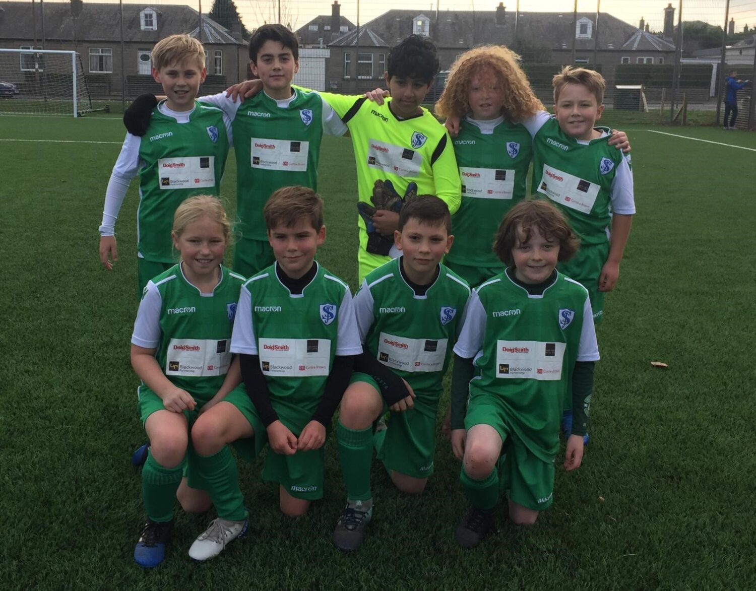 P6 pupils delighted with their new football strips